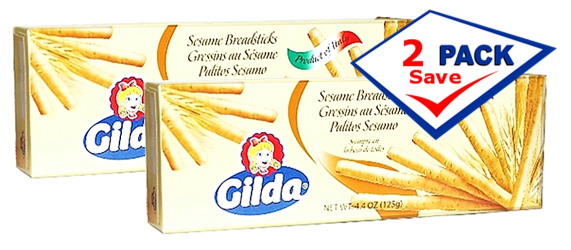 Gilda Sesame Bread Sticks Palitroques 4.4 oz. Pack of 2